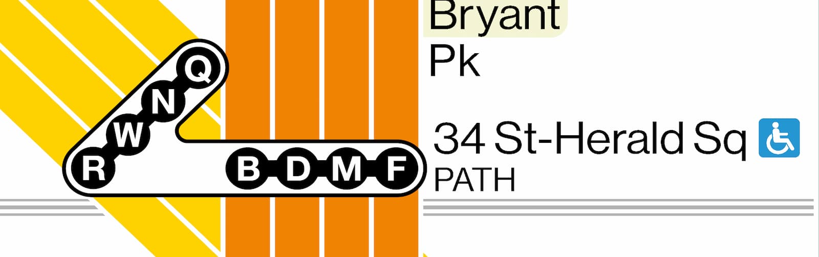 34 St-Herald Square subway station serving multiple services