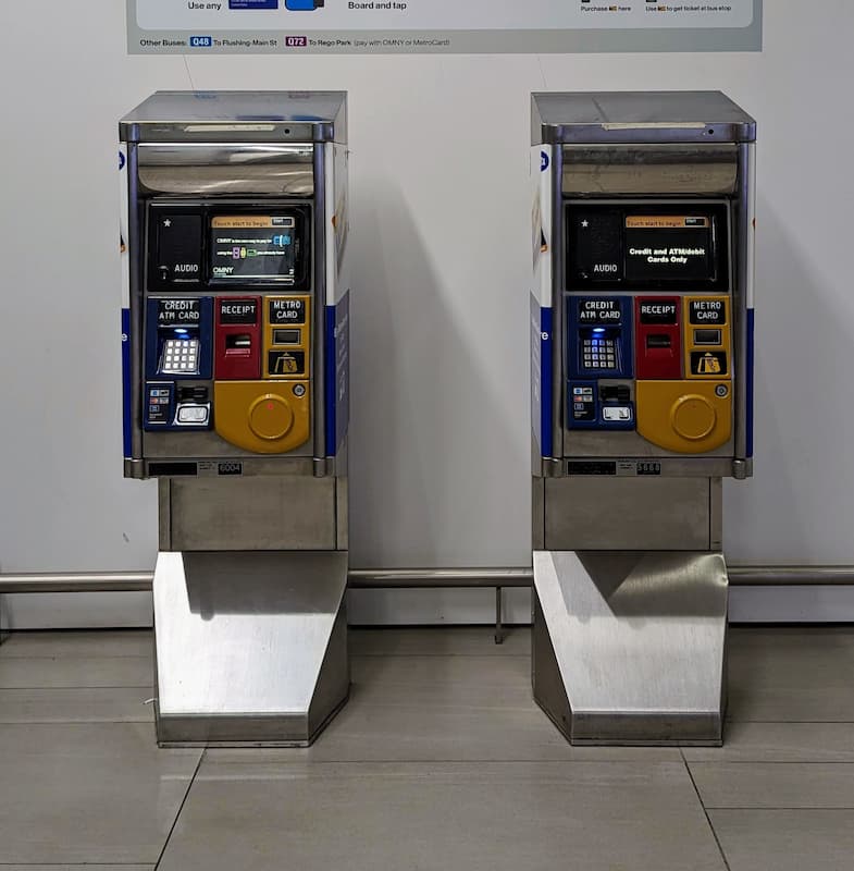 MetroCard Vending Machines inside the LaGuardia terminals