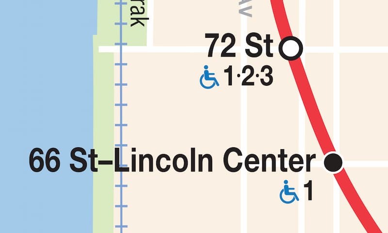 66th St station is a local stop but 72nd St station is an express stop