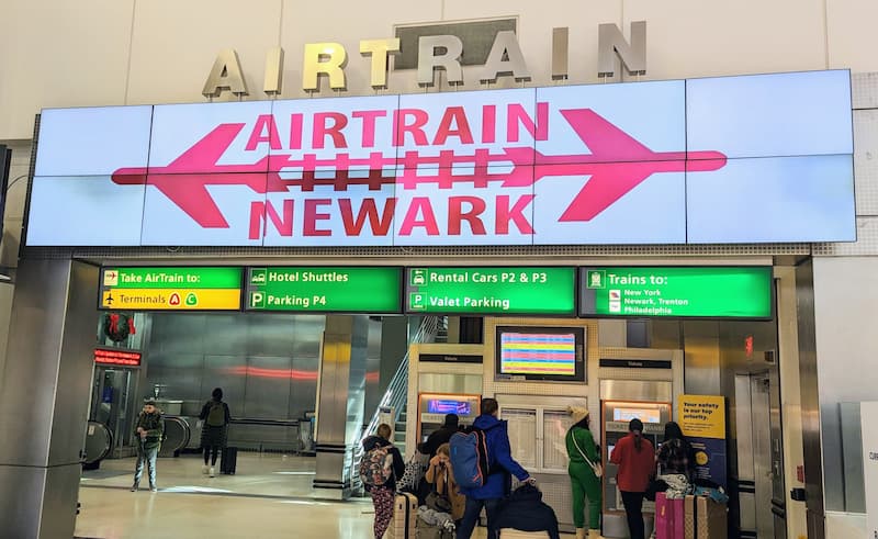 Newark AirTrain station entrance