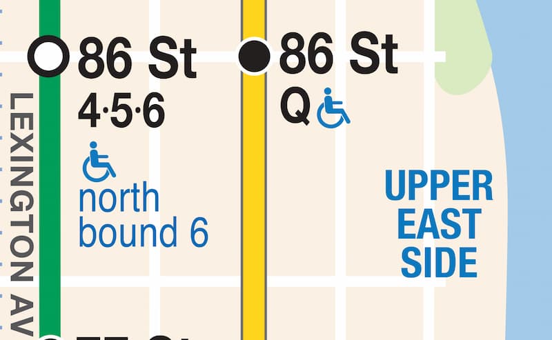 86th St stations in the Upper East Side in Manhattan